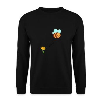 Be Free! Motivational Design To Continue The Path - Unisex Sweatshirt - black - Front - Alina (178cm) & Michal (187cm)