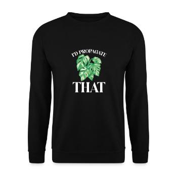Monstera Deliciosa Albo Plante d’intérieur botanique - Sweat-shirt Unisexe - noir - Devant - Alina (178cm) & Michal (187cm)