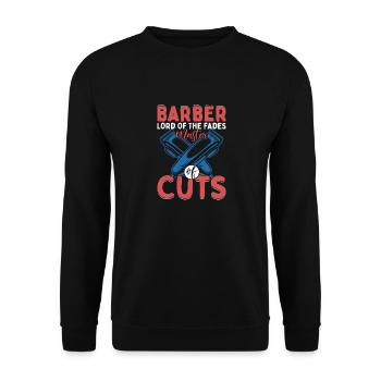 Barber Lord Of The Fades Master of Cuts Haircut Ba - Unisex Pullover - Schwarz - Vorne - Alina (178cm) & Michal (187cm)