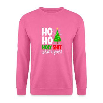 Ho Ho Holy Shit what a Year! - Unisex Pullover - Pink - Vorne