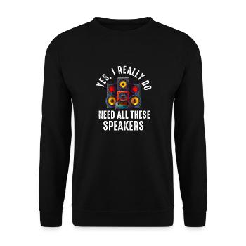 Autoradio pour haut-parleurs d’installateur audio Basse de voiture - Sweat-shirt Unisexe - noir - Devant - Alina (178cm) & Michal (187cm)