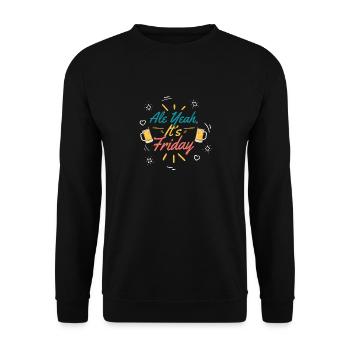 Ale yes, It's Friday Craft Beer Brewer Homebrew - Unisex Sweatshirt - black - Front - Alina (178cm) & Michal (187cm)