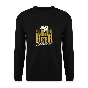 Beer Whisperer Craft Beer Brewer Homebrew - Unisex Sweatshirt - black - Front - Alina (178cm) & Michal (187cm)