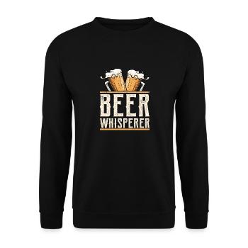 Beer Whisperer Homebrew Brewer Craft Beer - Unisex Sweatshirt - black - Front - Alina (178cm) & Michal (187cm)