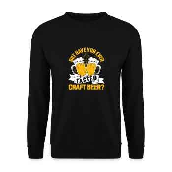 Mais avez-vous déjà goûté à la bière artisanale ? Infusion artisanale - Sweat-shirt Unisexe - noir - Devant - Alina (178cm) & Michal (187cm)