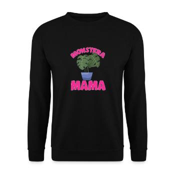 Monstera Deliciosa Albo Plante d’intérieur botanique - Sweat-shirt Unisexe - noir - Devant - Alina (178cm) & Michal (187cm)