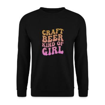 Bière artisanale genre de fille Homebrew brasseur brasser - Sweat-shirt Unisexe - noir - Devant - Alina (178cm) & Michal (187cm)