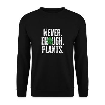 Monstera Deliciosa Albo Plante d’intérieur botanique - Sweat-shirt Unisexe - noir - Devant - Alina (178cm) & Michal (187cm)