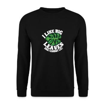 Monstera Deliciosa Albo Plante d’intérieur botanique - Sweat-shirt Unisexe - noir - Devant - Alina (178cm) & Michal (187cm)