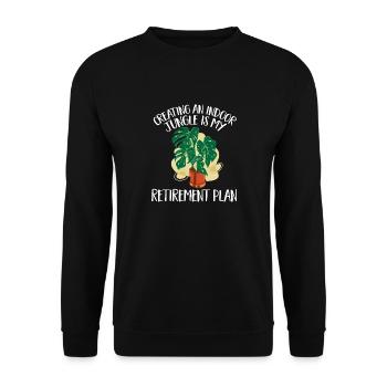 Monstera Deliciosa Albo Plante d’intérieur botanique - Sweat-shirt Unisexe - noir - Devant - Alina (178cm) & Michal (187cm)