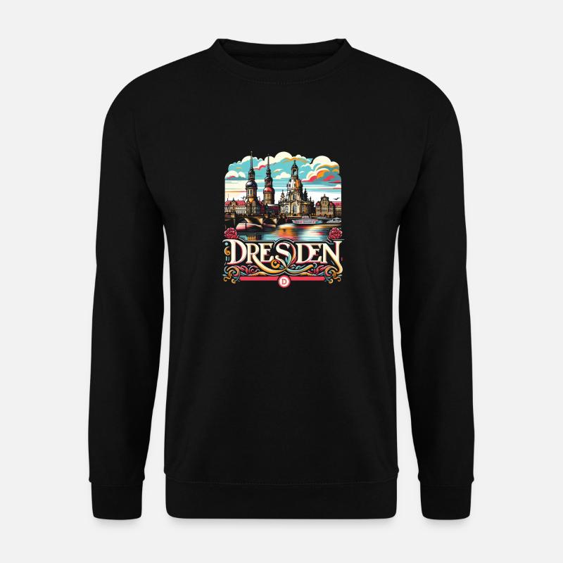 Dresden City Germany Souvenir - Unisex Sweatshirt - black