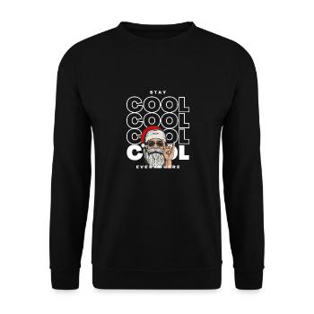 Stay Cool Everywhere | XMAS - Unisex Sweatshirt - black - Front - Alina (178cm) & Michal (187cm)