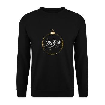 Merry Christmas Deco | XMAS - Unisex Sweatshirt - black - Front - Alina (178cm) & Michal (187cm)