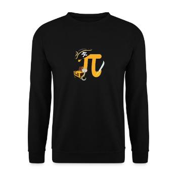PIrate Pi Day Lustige Piratenliebhaber Mathe - Unisex Pullover - Schwarz - Vorne - Alina (178cm) & Michal (187cm)