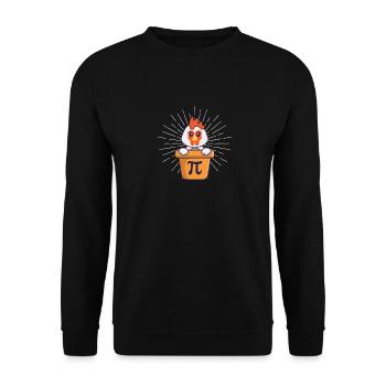 Chicken Pot Pie Lustig Math Pi Day Lustig Niedlich - Unisex Pullover - Schwarz - Vorne - Alina (178cm) & Michal (187cm)