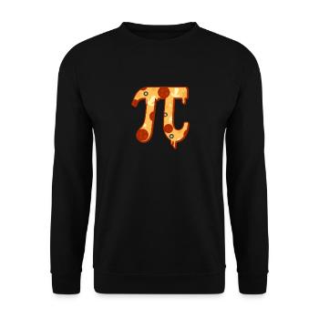 Pizza Pi Day Drôle Nerd Geek Professeur Italien - Sweat-shirt Unisexe - noir - Devant - Alina (178cm) & Michal (187cm)