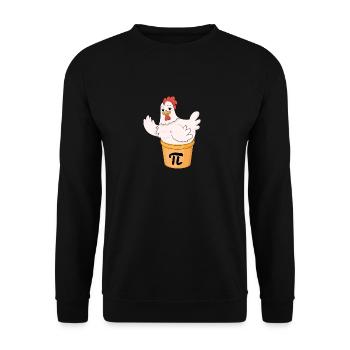 Chicken Pot Pie Funny Math Pi Day Funny Cute - Unisex Sweatshirt - black - Front - Alina (178cm) & Michal (187cm)