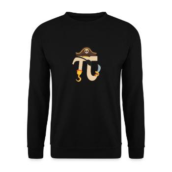 PIrate Pi Day Drôle Pirate Lovers Math - Sweat-shirt Unisexe - noir - Devant - Alina (178cm) & Michal (187cm)