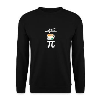 Aiguë Thé Gâteau Cutie Pi Jour Math Geek Connaissance - Sweat-shirt Unisexe - noir - Devant - Alina (178cm) & Michal (187cm)