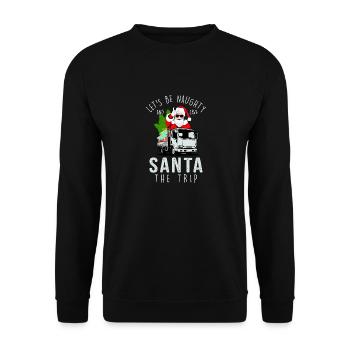 Weihnachtsmann Lebkuchen Rentier Winter - Unisex Pullover - Schwarz - Vorne - Alina (178cm) & Michal (187cm)