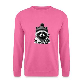 Party Waschbär - Unisex Pullover - Pink - Vorne