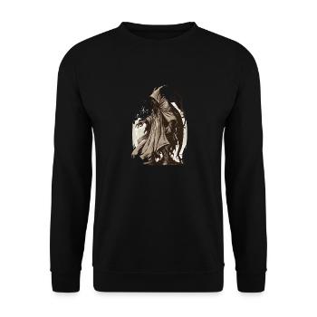 Krampus Bad Santa Dark Krampus - Unisex Sweatshirt - black - Front - Alina (178cm) & Michal (187cm)