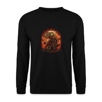 Freya Norse goddess of beauty Vikings - Unisex Sweatshirt - black - Front - Alina (178cm) & Michal (187cm)