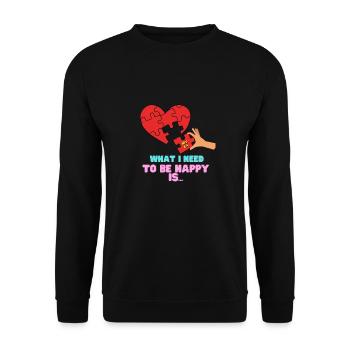 The Perfect Piece of my Life | Funny Design - Unisex Sweatshirt - black - Front - Alina (178cm) & Michal (187cm)