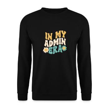 Secrétaire, Adjointe administrative, Commis de bureau - Sweat-shirt Unisexe - noir - Devant - Alina (178cm) & Michal (187cm)