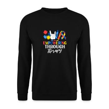 Empowering Through Therapy ABA Therapist - Unisex Sweatshirt - black - Front - Alina (178cm) & Michal (187cm)