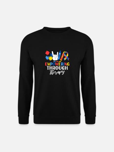 Empowering Through Therapy ABA Therapist - Unisex Sweatshirt - black