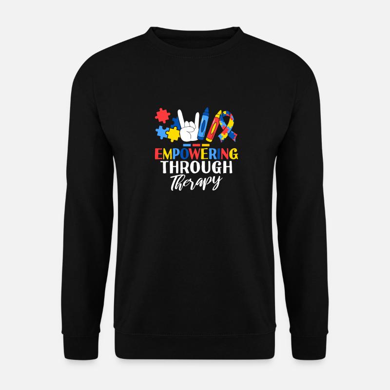 Empowering Through Therapy ABA Therapist - Unisex Pullover - Schwarz