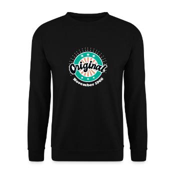 November 1966 Original 57 years man woman - Unisex Sweatshirt - black - Front - Alina (178cm) & Michal (187cm)