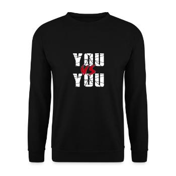 you vs you - Unisex Sweatshirt - black - Front - Alina (178cm) & Michal (187cm)