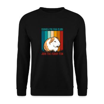 Fan Club des cochons d’Inde : Rejoignez le rongeur à fourrure amusant Cav - Sweat-shirt Unisexe - noir - Devant - Alina (178cm) & Michal (187cm)