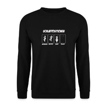 Polizist Geschenk Schichtarbeiter Polizist - Unisex Pullover - Schwarz - Vorne - Alina (178cm) & Michal (187cm)