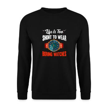 Horloger Collectionneur Horloger Collectionneur de montres - Sweat-shirt Unisexe - noir - Devant - Alina (178cm) & Michal (187cm)