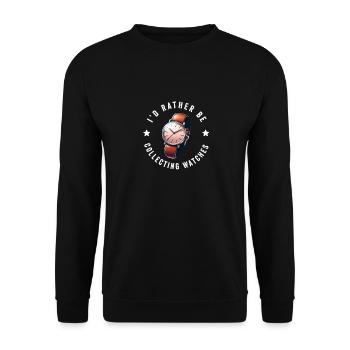 Horloger Collectionneur Horloger Collectionneur de montres - Sweat-shirt Unisexe - noir - Devant - Alina (178cm) & Michal (187cm)
