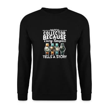 Horloger Collectionneur Horloger Collectionneur de montres - Sweat-shirt Unisexe - noir - Devant - Alina (178cm) & Michal (187cm)