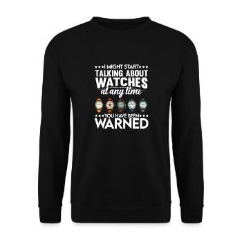 Horloger Collectionneur Horloger Collectionneur de montres - Sweat-shirt Unisexe - noir - Devant - Alina (178cm) & Michal (187cm)