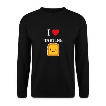 Tartine - Sweat-shirt Unisexe - noir - Devant - Alina (178cm) & Michal (187cm)