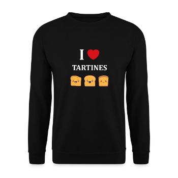 Tartine - Sweat-shirt Unisexe - noir - Devant - Alina (178cm) & Michal (187cm)