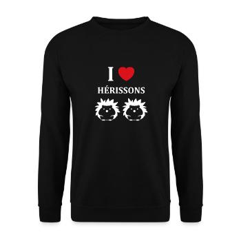 Hérisson - Sweat-shirt Unisexe - noir - Devant - Alina (178cm) & Michal (187cm)