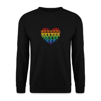Pi Jour Arc-en-ciel Coeur Math LGBT Gay - Sweat-shirt Unisexe - noir - Devant - Alina (178cm) & Michal (187cm)