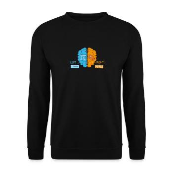 À gauche J’aime Pi Day À droite Quelqu’un a dit Tarte - Sweat-shirt Unisexe - noir - Devant - Alina (178cm) & Michal (187cm)