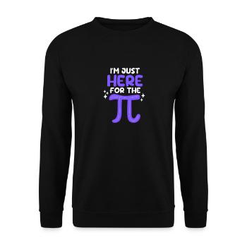 I'm Just Here For Pi Day Funny Math Geek - Unisex Sweatshirt - black - Front - Alina (178cm) & Michal (187cm)