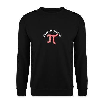 Je suis juste là pour la journée Pi Geek drôle de maths - Sweat-shirt Unisexe - noir - Devant - Alina (178cm) & Michal (187cm)