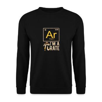 Je suis un PIrate Funny Pi Day Argon Ar Chemistry Ma - Sweat-shirt Unisexe - noir - Devant - Alina (178cm) & Michal (187cm)
