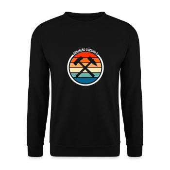 Annaberg Buchholz Symbol Design - Unisex Pullover - Schwarz - Vorne - Alina (178cm) & Michal (187cm)
