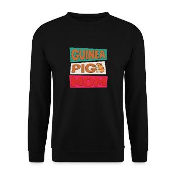 Guinea Pig Mom Cavy Lover Guinea Pigs Rodent - Unisex Sweatshirt - black - Front - Alina (178cm) & Michal (187cm)